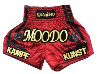 Short Boxe Thai Rouge Personnalisé : KNSCUST-1055